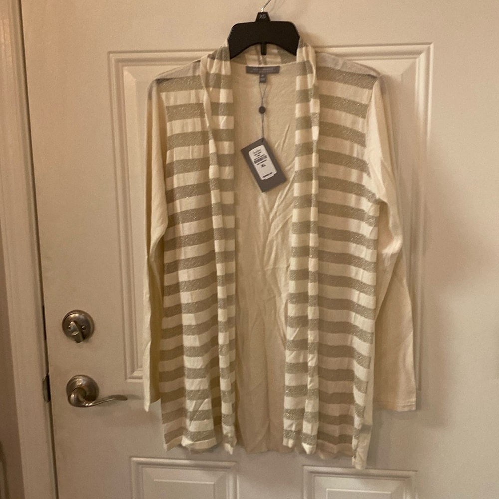 NWT Neiman Marcus Cashmere Collection Open Cardigan, 55% Silk, 20% Cashmere wool